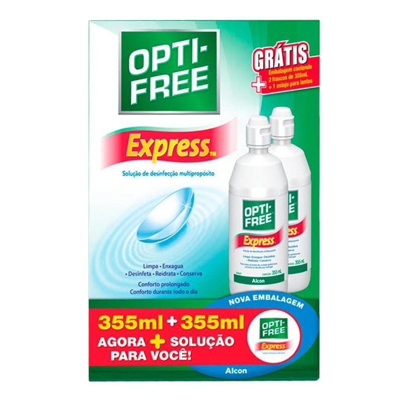 Opti-free Express Soluçao Oftalmica Multiproposito 355ml c/2 Unidades