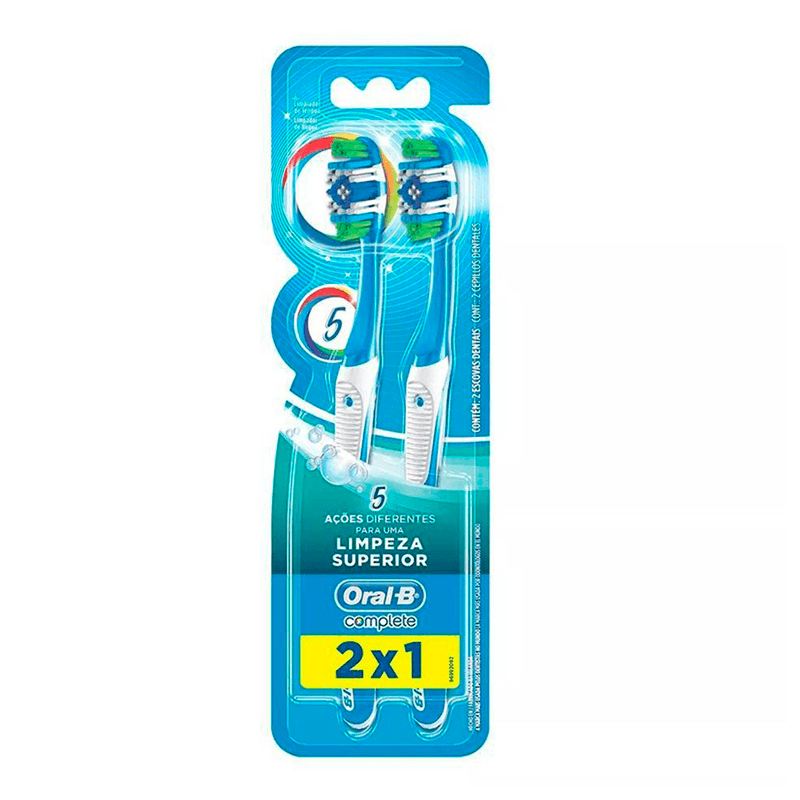 Escova Dental Oral-B Advanced 5 Acoes De Limpeza Macia Com 2 Unidades