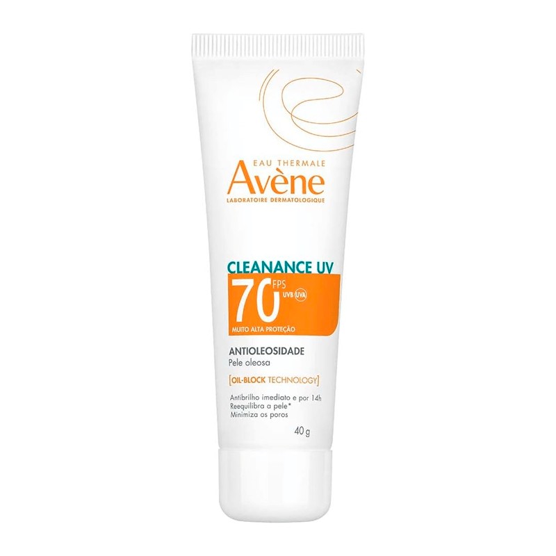 Protetor Solar Cleanance Uv Sem Cor Fps70 Avene 40g