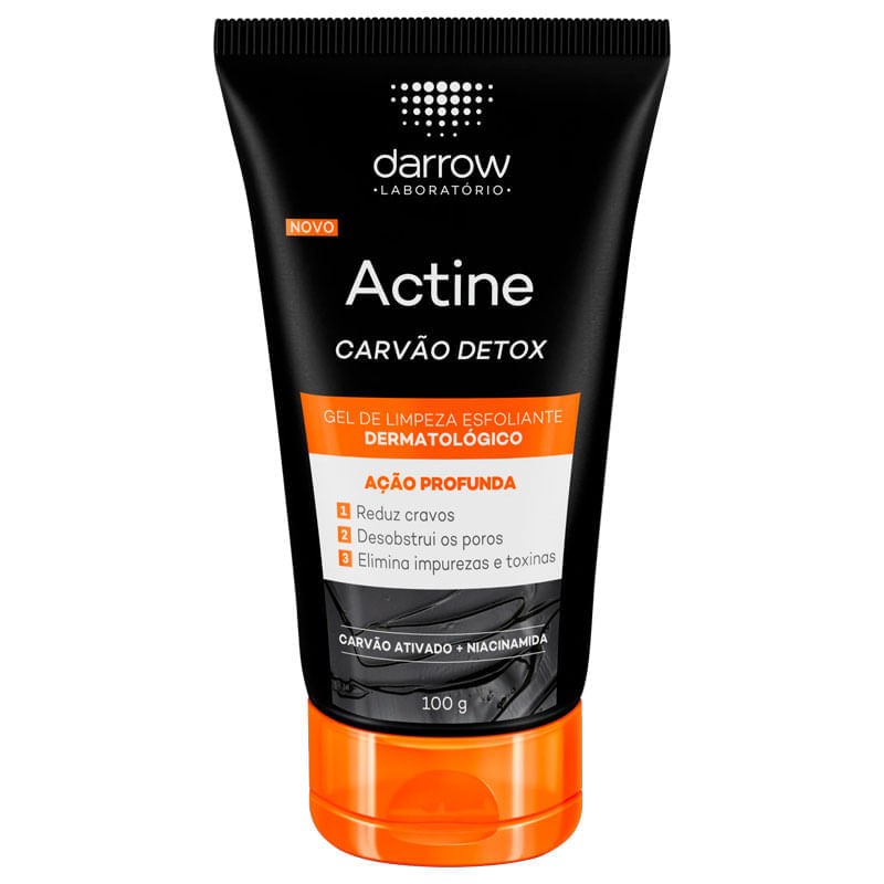 Gel De Limpeza Actine Carvao Detox Esfoliante Darrow 100g