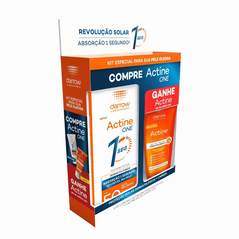Pack Protetor Solar Actine 40g + Gel De Limpeza Dermatologica 40g