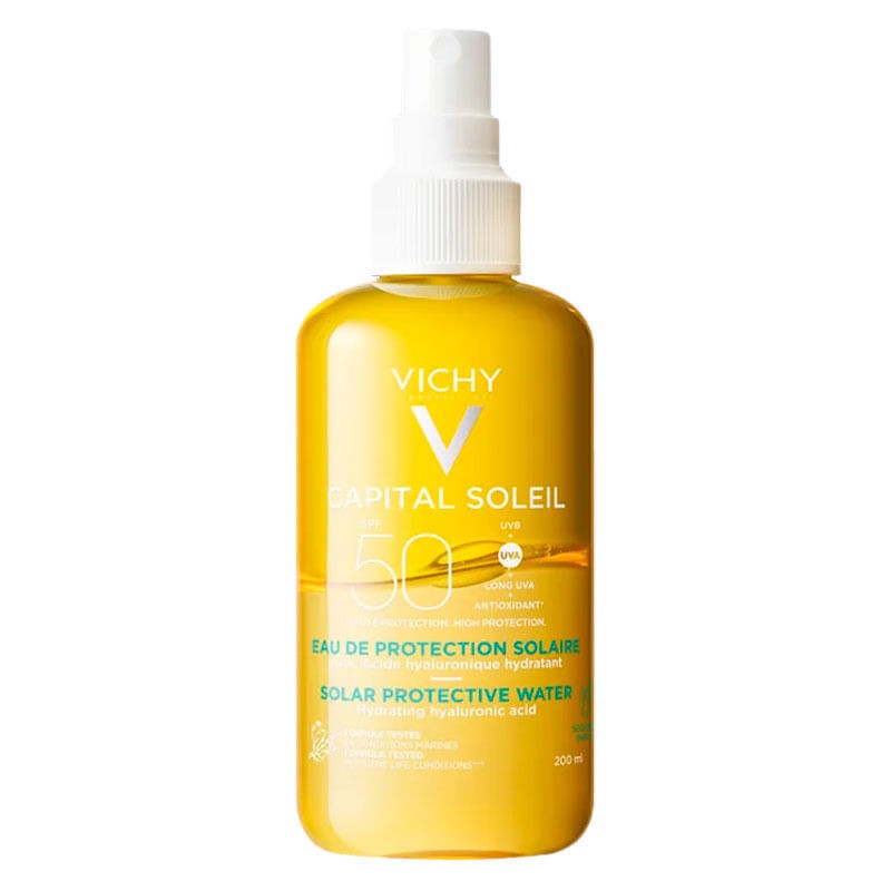 Agua Solar Hidratante FPS 50 Vichy Capital Soleil Frasco 200ml Spray