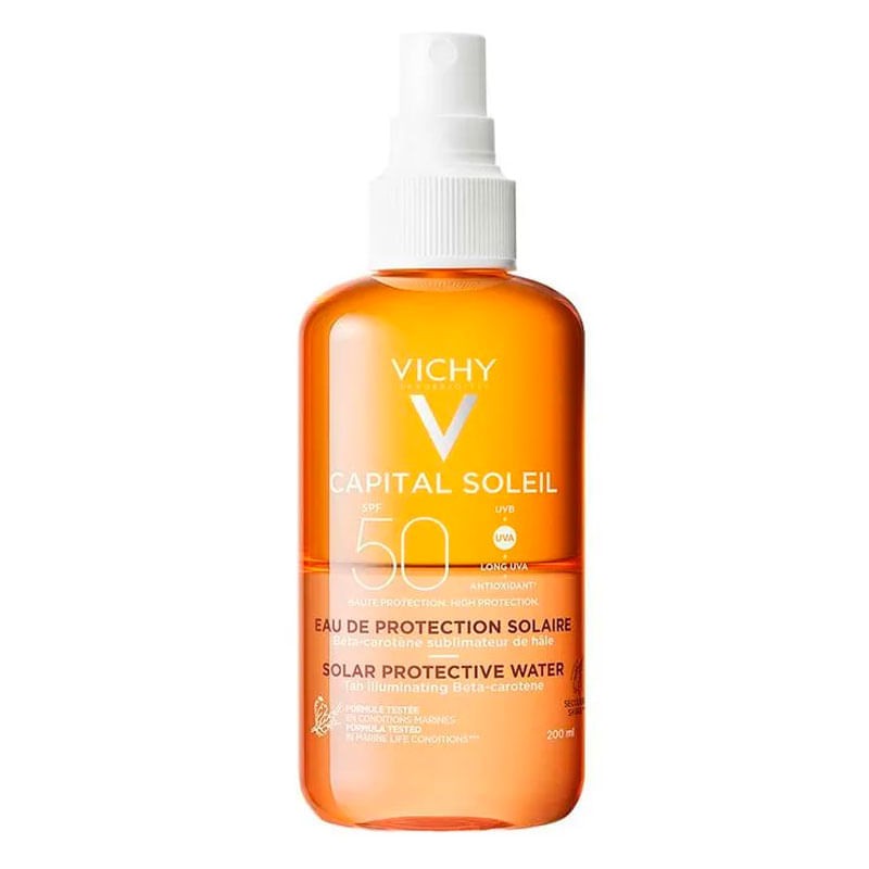 Agua Solar Iluminadora FPS 50 Vichy Capital Soleil Frasco 200ml Spray