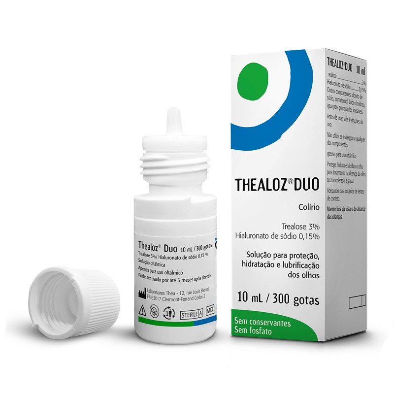 Thealoz Duo Solução Oftálmica Trealose 3g + Hialuronato De Sódio 0,15g Frasco 10ml