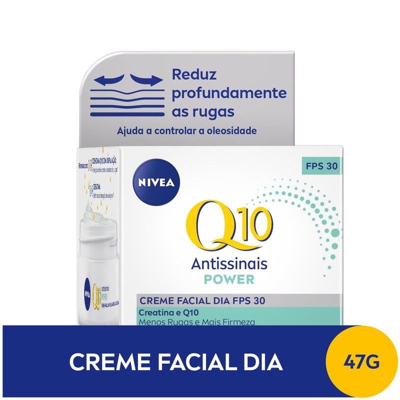 Creme Facial Antissinais Dia Fps30 Q10 Power Pele Mista E Oleosa Nivea 50g