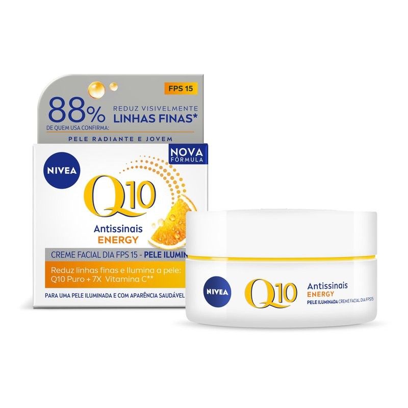 Creme Facial Antissinais Dia Fps15 Q10 Energy Nivea 50g