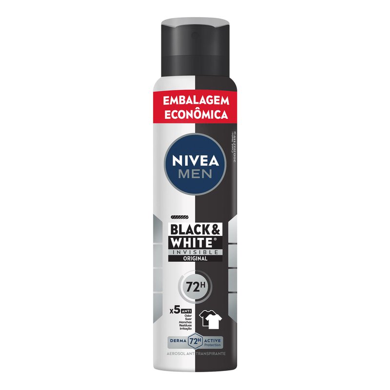 Nivea Aerossol B&w M Invisible 200ml