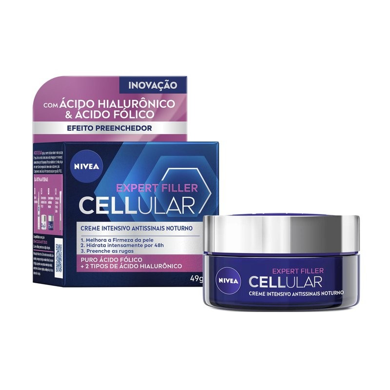 Creme Facial Antissinais Noite Expert Filler Cellular Nivea 49g