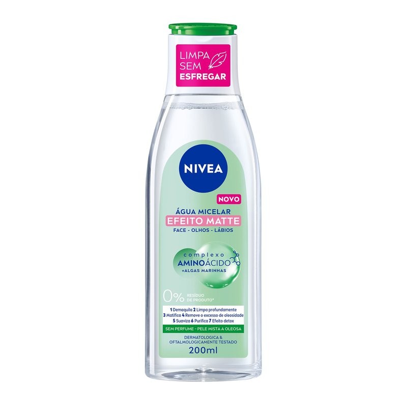 Agua Micelar Efeito Mate 7 Em 1 Nivea 200ml