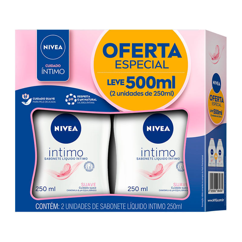 Pack Sabonete Líquido Intimo Suave Nivea