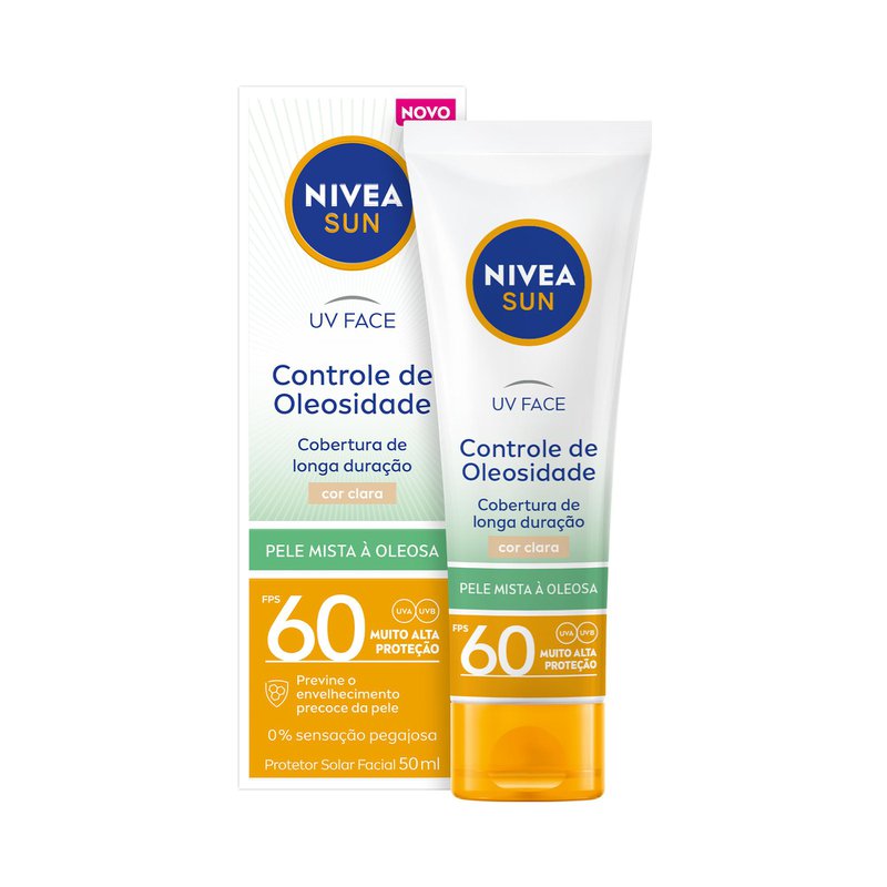 Protetor Solar Nivea Sun UV Face Controle De Olesidade Fps60 Cor Clara 50ml