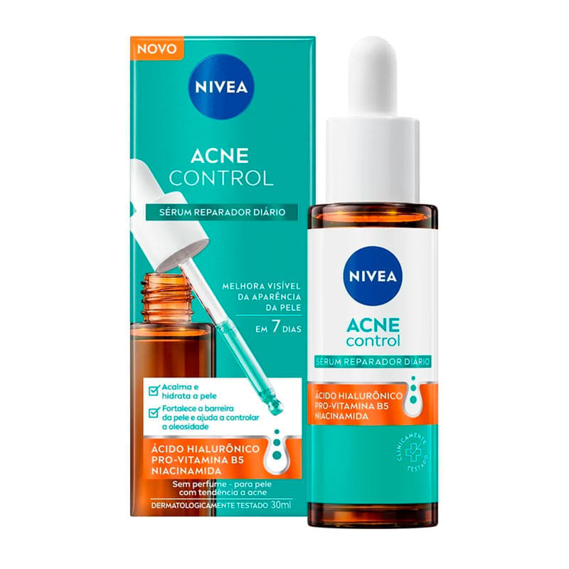 Sérum Reparador Facial Sem Perfume Nivea Acne Control Caixa 30ml