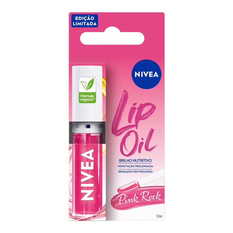 Lip Oil Labial Pink Rock Nivea 5,5ml Edicao Limitada