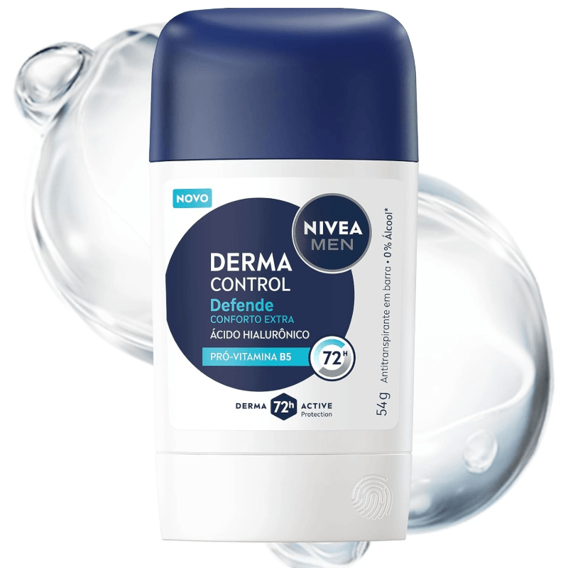 Deo Nivea Barra Acido Hialuronico Pro Vitamina B5 72H Nivea Derma Control Defende 54g