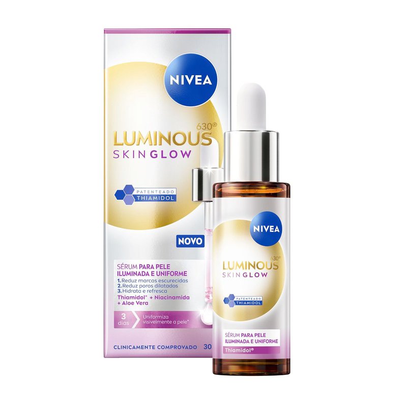 Serum Facial Nivea Luminous 630 Skin Glow Caixa 30ml Conta-gotas