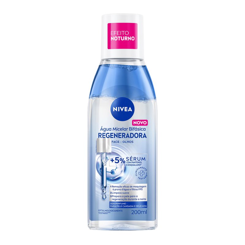 Agua Micelar Bifasica Regeneradora Sem Perfume Nivea Frasco 200ml