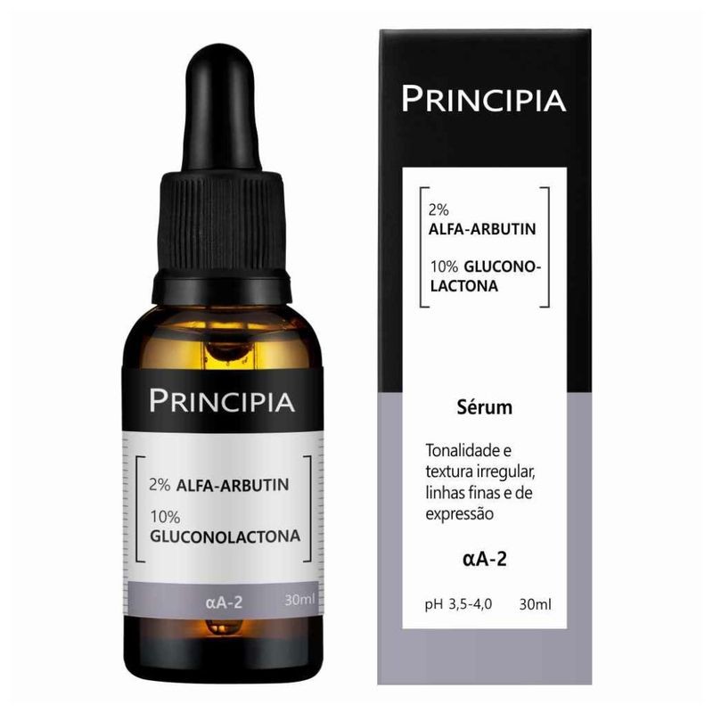 Serum Facial 2% Alfa Arbutin + 10% Gluconolactona Principia Aa-2 30ml
