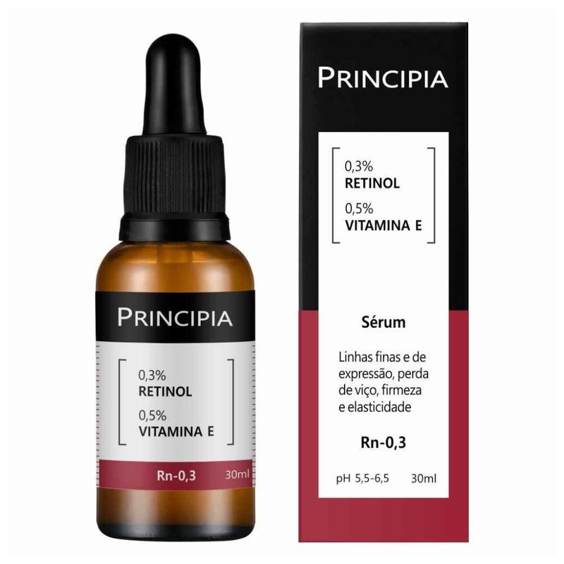 Serum Facial 0,3% Retinol + 0,5% Vitamina E Principia Rn-0,3 30ml