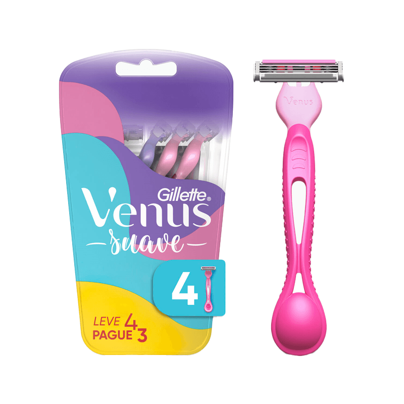 Aparelho Depilatorio Descartavel Gillette Venus Suave Simply Leve 4 Pague 3