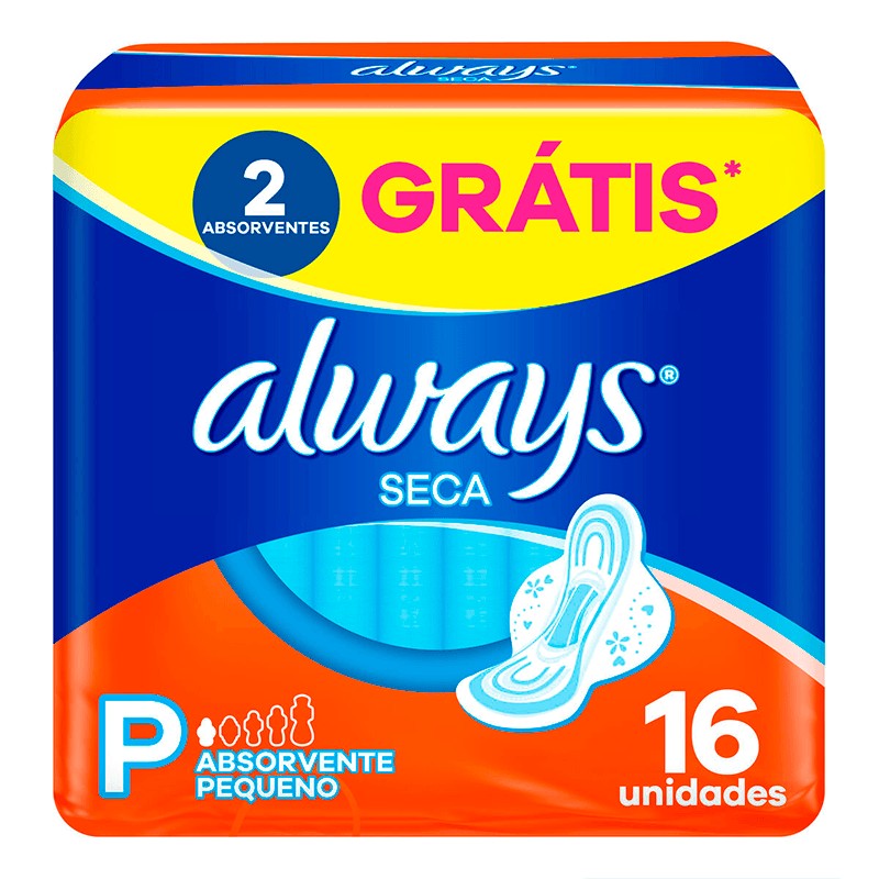 Absorvente Always Super Proteção Seca com Abas 16 un