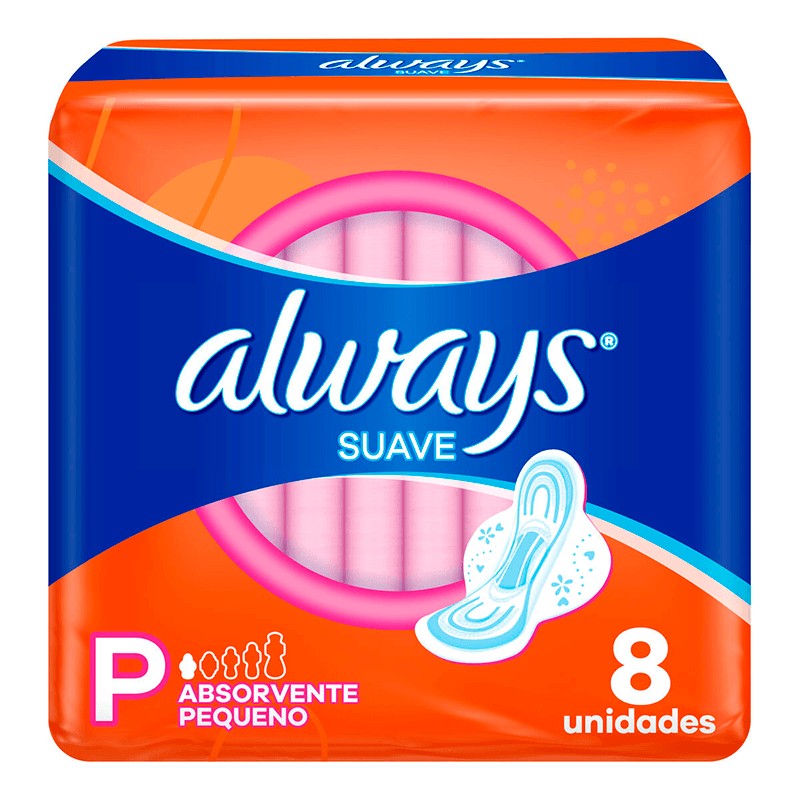 Absorvente Always Super Prot Suave com Abas 8 un