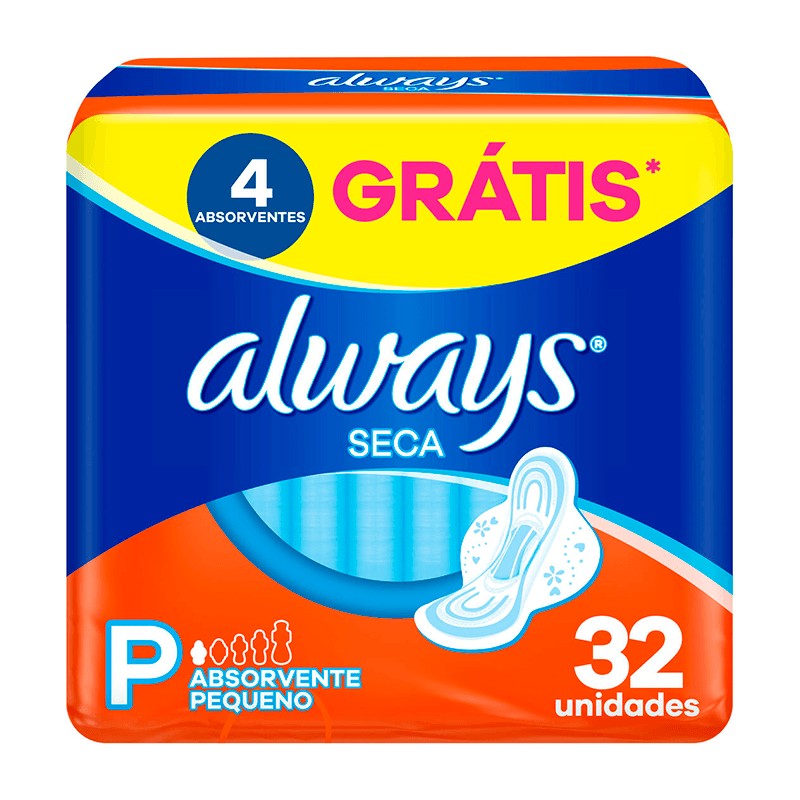 Absorvente Always Super Proteção Cobertura Suave com Abas 32 un