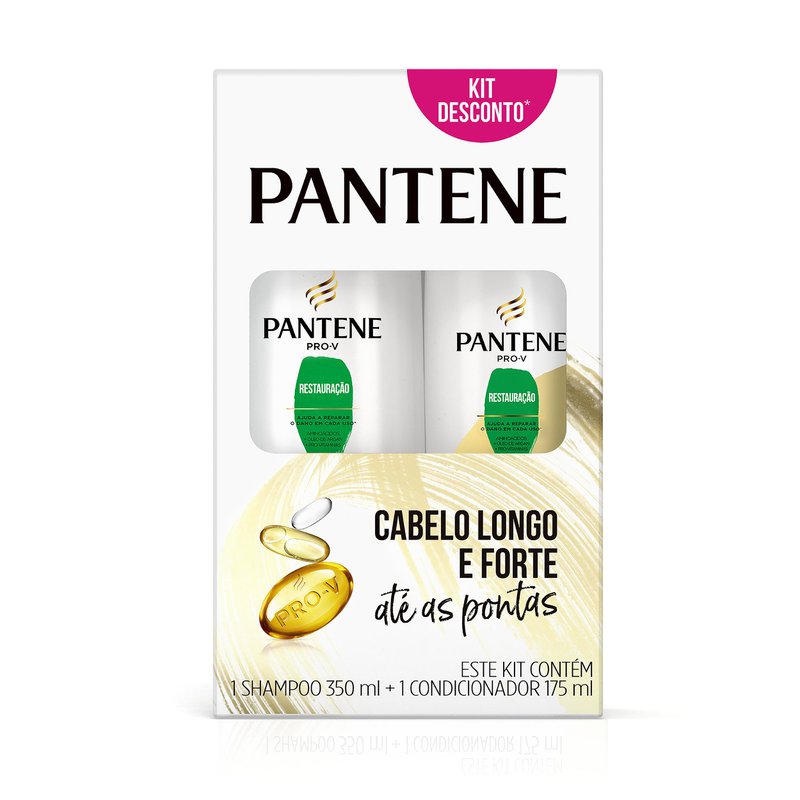 Pack Shampoo 350ml E Condicionador 175ml Pantene Restauracao