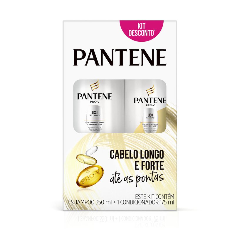 Pack Shampoo 350ml E Condicionador 175ml Pantene Liso Extremo