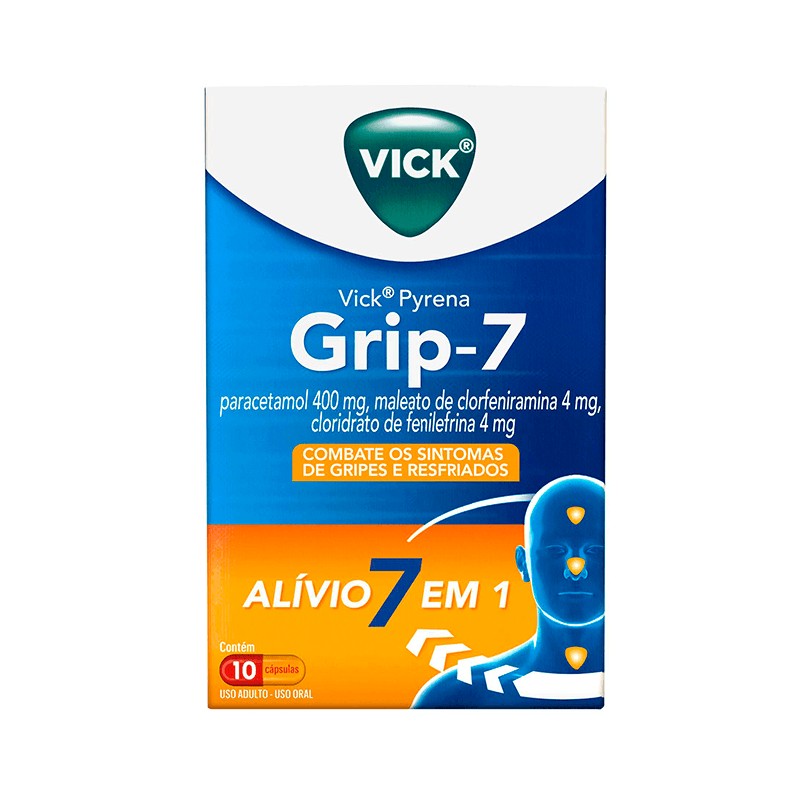Vick Pyrena Grip-7 c/10 Capsulas