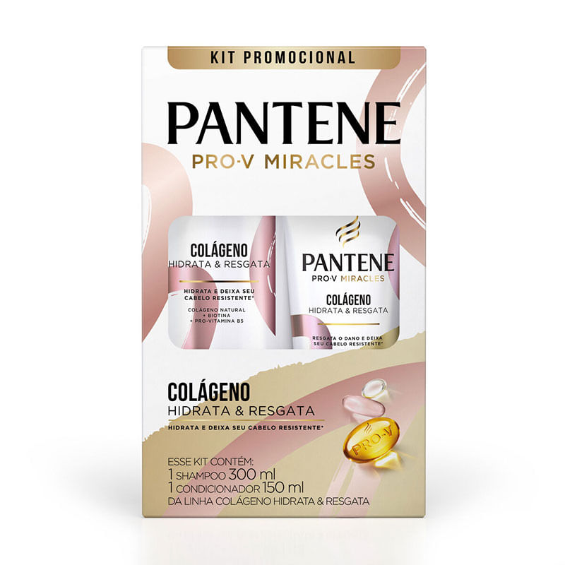 Pack Shampoo 300ml E Condicionador 150ml Pantene Colageno