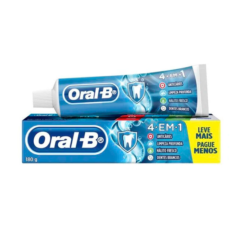 Creme Dental Oral-B 4 Em 1 Leva Mais Pague Menos 180g