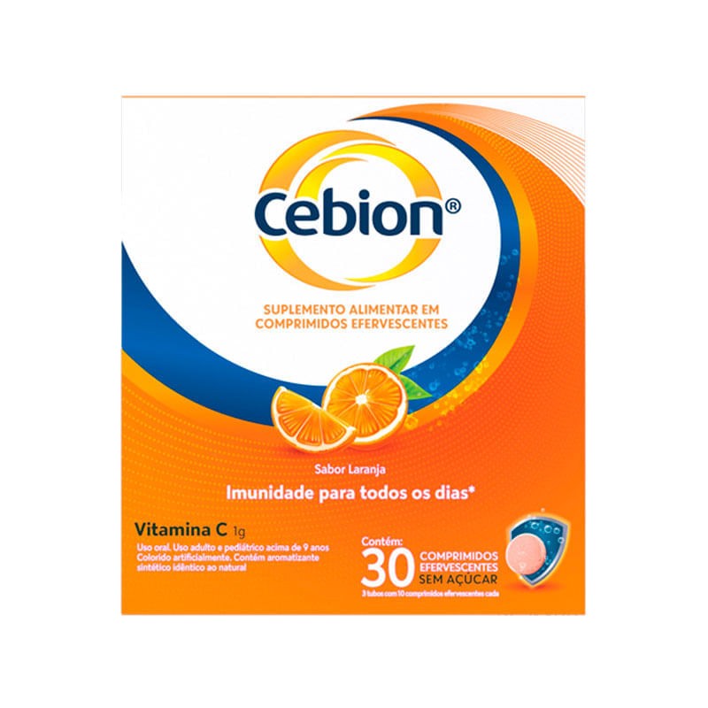 Cebion Vitamina C 1g c/30 Comprimidos Efervescentes