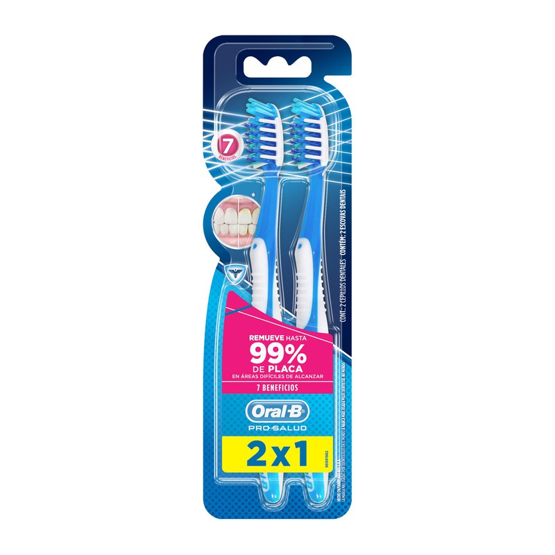 Escova Dental Oral-B Advanced 7 Beneficios Macia Com 2 Unidades