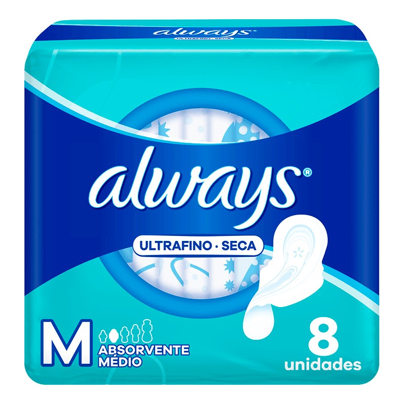 Absorvente Always Ultra Seca com Abas 8 un
