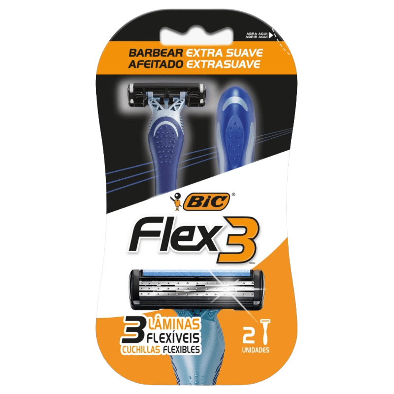 Aparelho De Barbear Bic Flex 3 Extra Suave 2 Unidades
