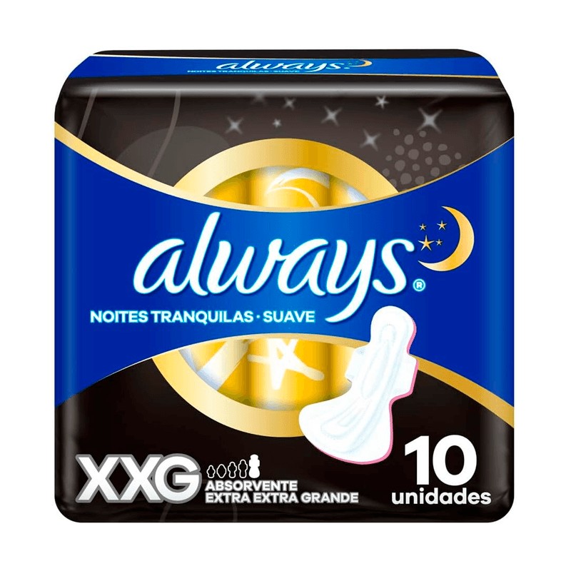 Absorvente Extra Always Noite XXG Seca com Abas 10 un