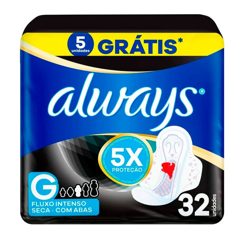Absorvente Always Noturno Seca com Abas L32p28