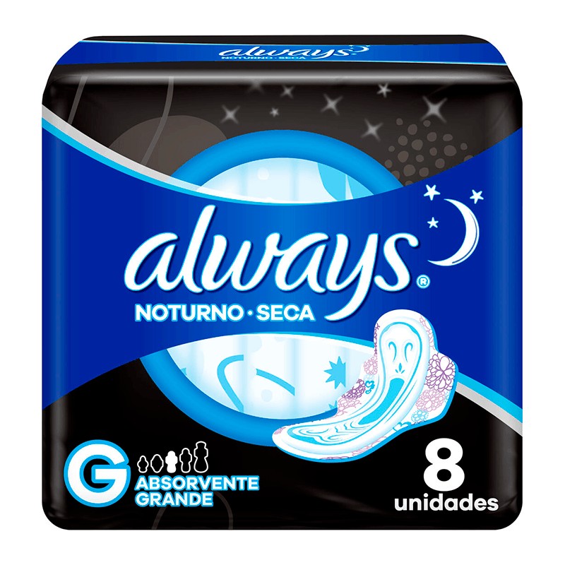 Absorvente Always Noturno Seca com Abas L8p7