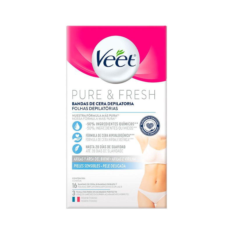 Veet Flhs Depil Área Biquini Axilas Virilhas Com 16