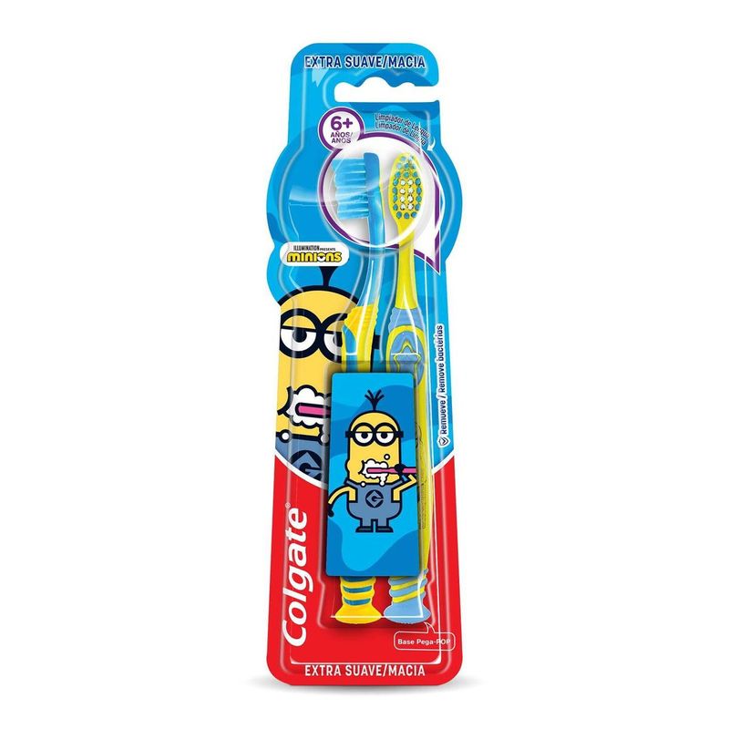 Escova Dental Colgate Minions Extra Suave Macia Com 2