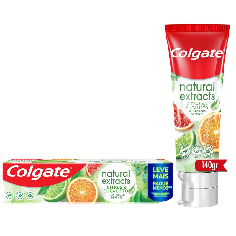 Creme Dental Colgate Natural Extracts Reinforced Defense 140g