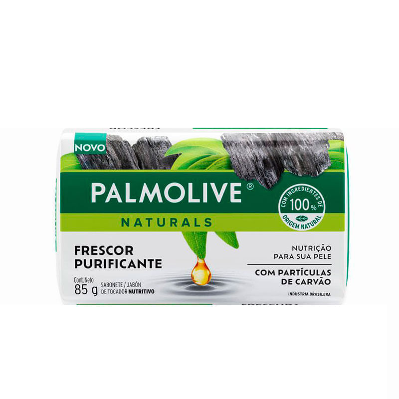 Sabonete Palmolive Naturals Carvao 85g Com 12 Unidades