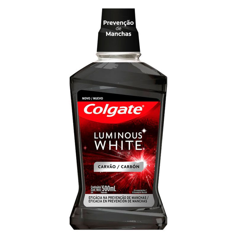 Enxaguante Bucal Colgate Luminous White Liquido Carvao 500ml