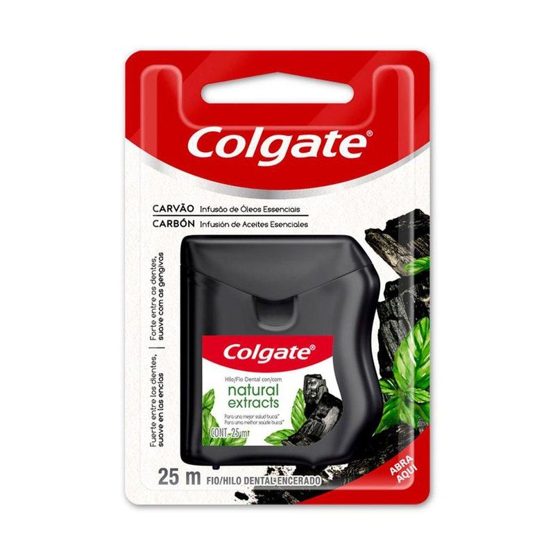 Fio Dental Carvao Colgate Natural Extracts 25m