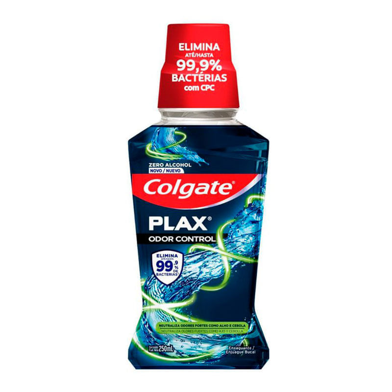 Enxaguante Bucal Zero Alcool Colgate Plax Odor Control Frasco 250ml