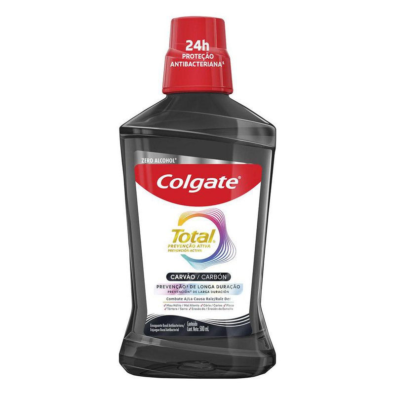 Enxaguante Bucal Colg Total 12 Carvão 500ml