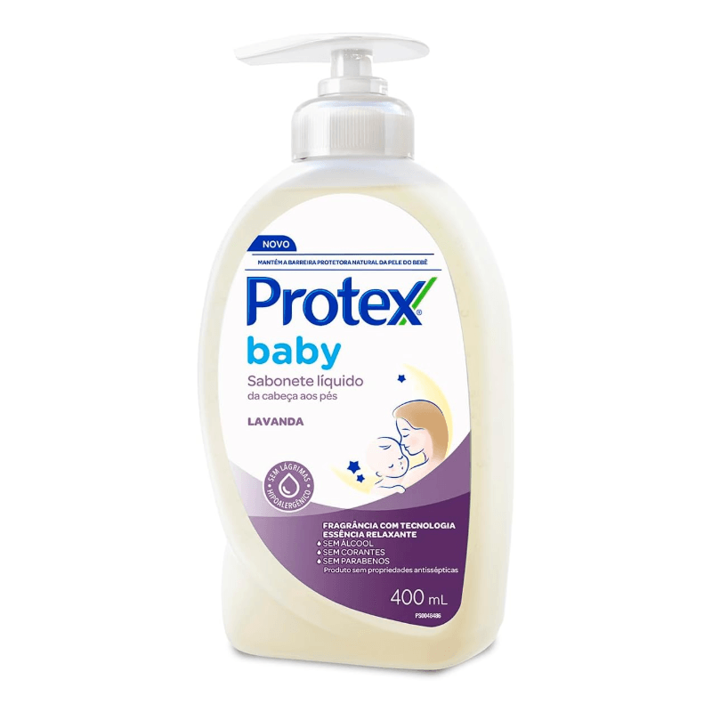 Sabonete Liquido Protex Baby Da Cabeça Aos Pes Lavanda 400ml