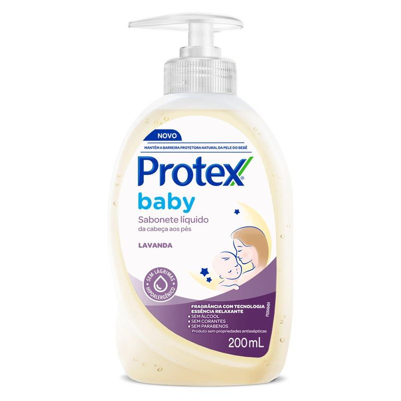 Sabonete Liquido Protex Baby Da Cabeça Aos Pes Lavanda 200ml
