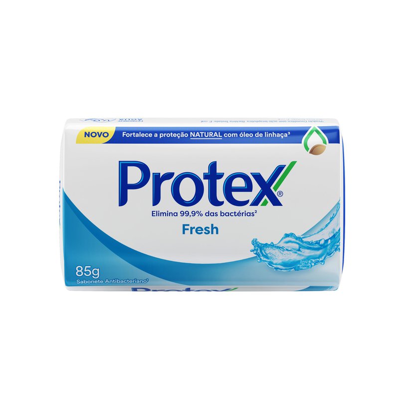 Sabonete Em Barra Antibacteriano Fresh Com Oleo De Linhaca Protex Envoltorio 85g