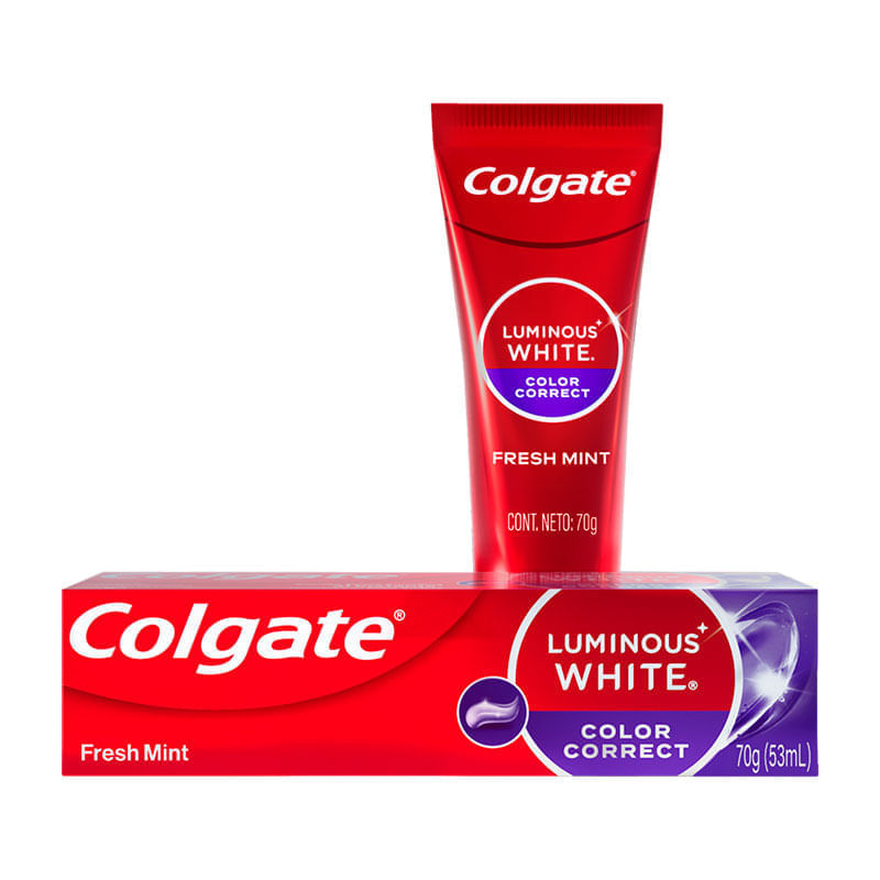 Creme Dental Fresh Mint Colgate Luminous White Color Correct Caixa 70g